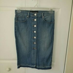 Express Light Wash Denim Pencil Skirt Size 4
